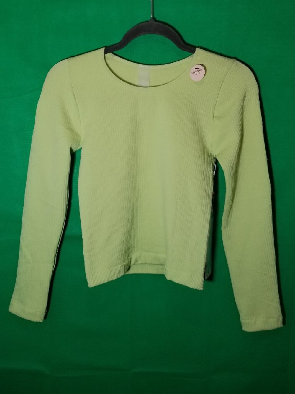 Bloom Seasons Athleisure Long Sleeve Top Lime Green Sz S/M WorkOut Fitness NWT